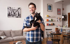 Alexis Ohanian and his cat