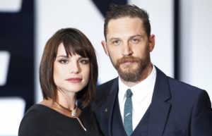 Tom Hardy with wife