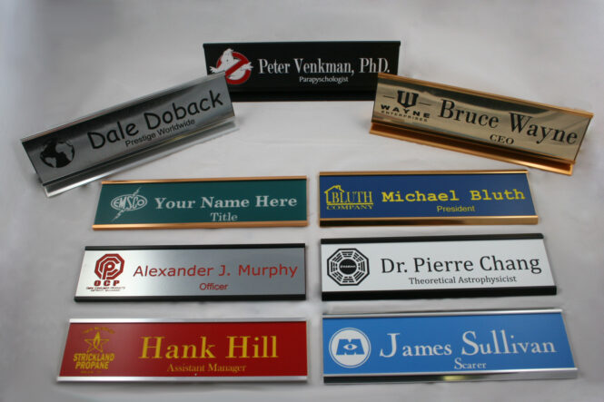 custom name plates for business