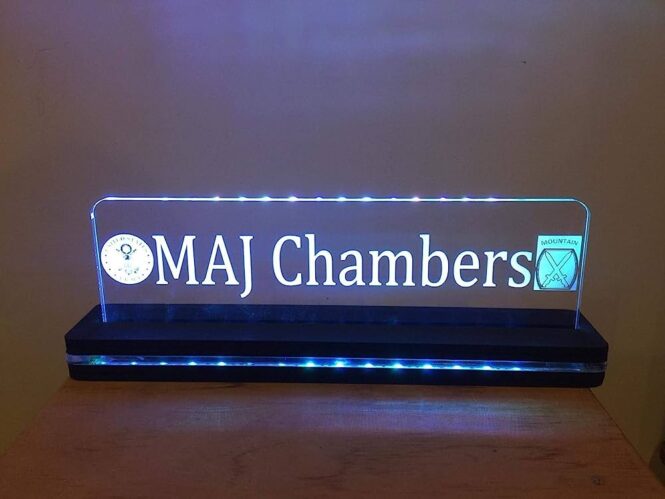 custom name plates led lights