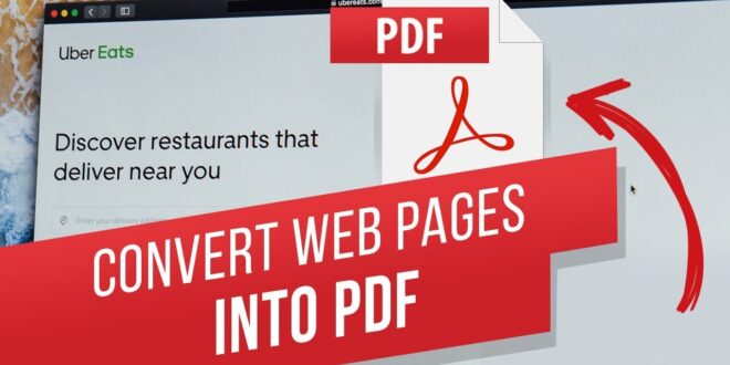 Converting Web Pages to PDF - Saving Online Content for Offline Access